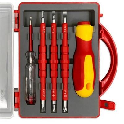 5 in 1 Insulated Multifunctional Dual Purpose Screwdriver with Electric Pen with Magnetoelectric Insulated Screwdriver Tool Set