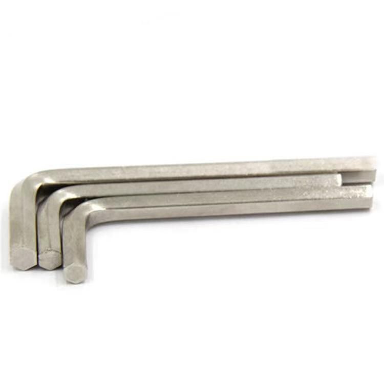 Made in China Nickel Plated L Shaped Hex Allen Key with Flat Point
