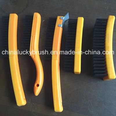 Yellow Colour Handle Steel Wire Brush for Different Shape (YY-537)