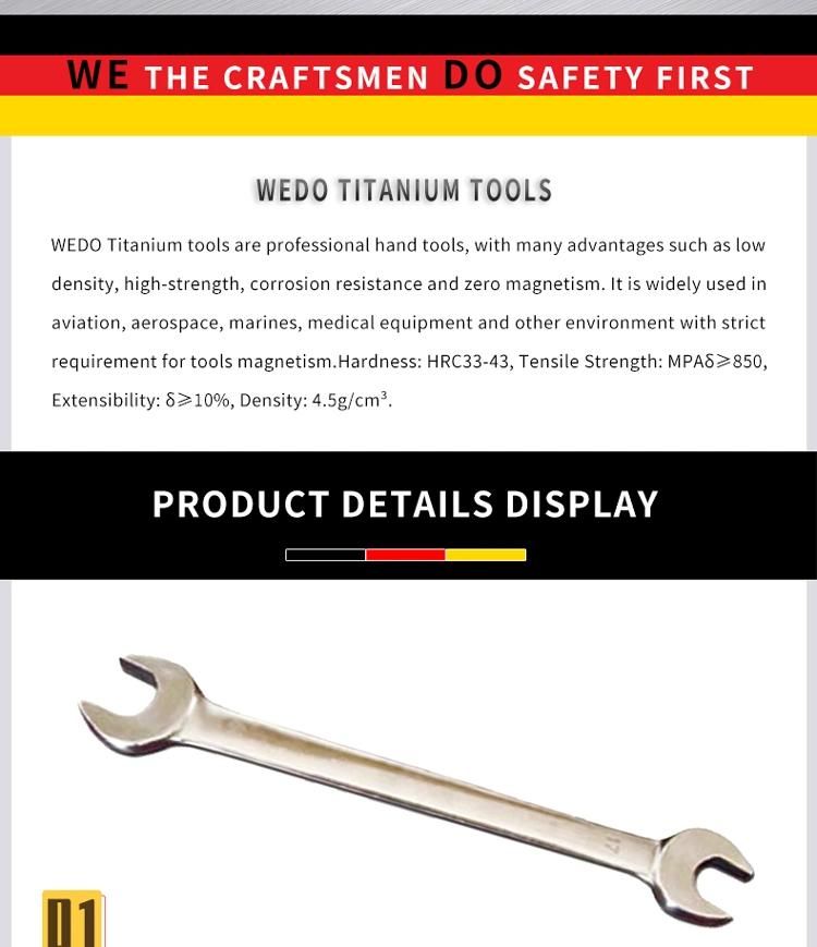 WEDO Titanium Spanner Non-Magnetic Rust-Proof Corrosion Resistant Double Open End Wrench