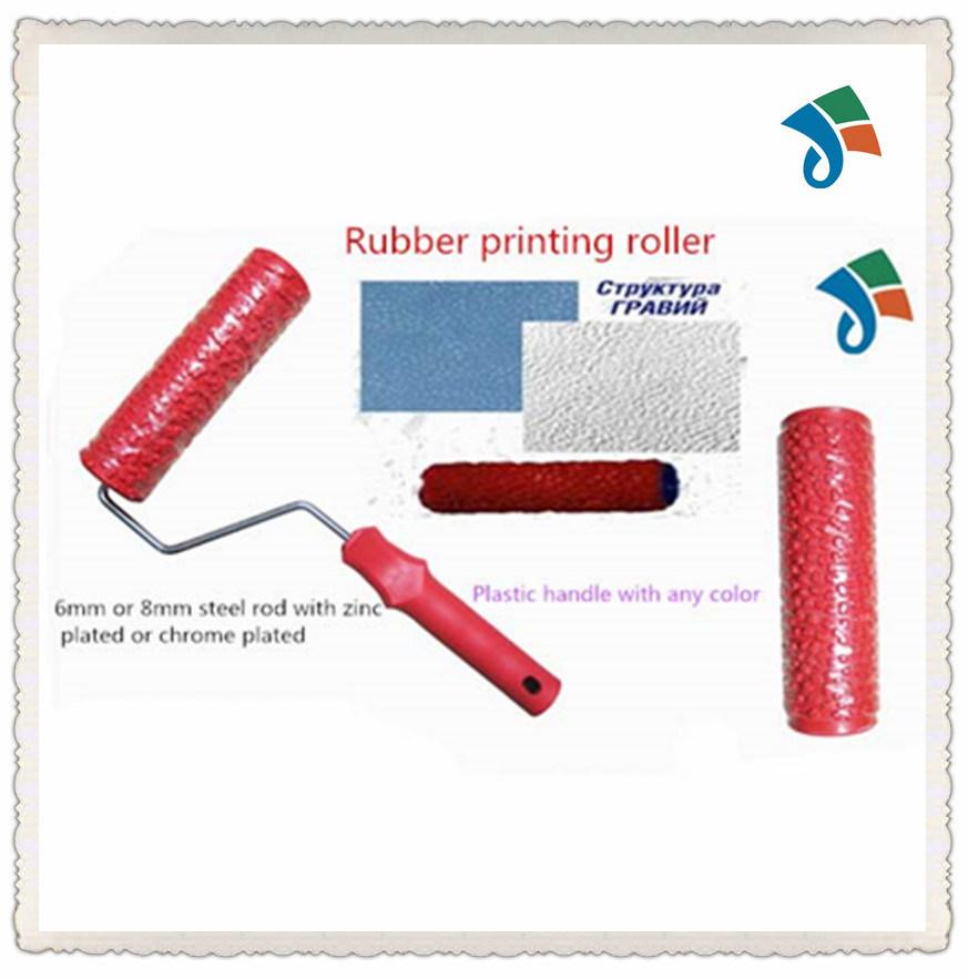 Plastic Handle Rubber Decorating Pattern Paint Printing Roller