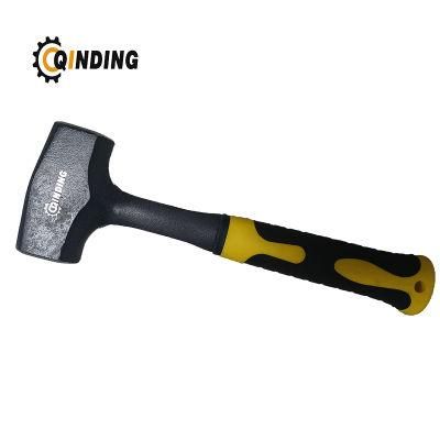 Forged One Piece All Steel Stoning Hammer Club Hammer with TPR Rubber Cover 45# Carbon Steel 1kg 2kg