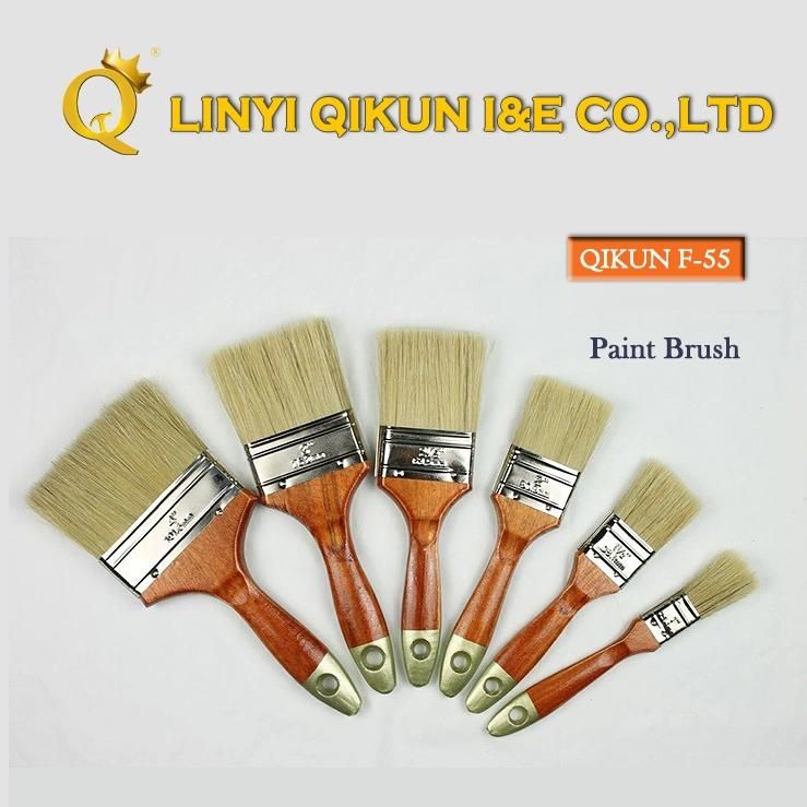 F-46 Hardware Decorate Paint Hand Tools Wooden Handle Bristle Paint Roller Brush