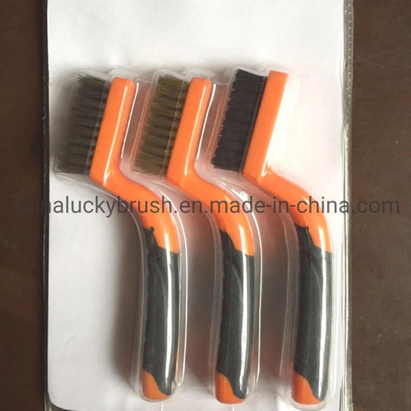 Plastic Handle Two Head Wire Set Brush (YY-694)