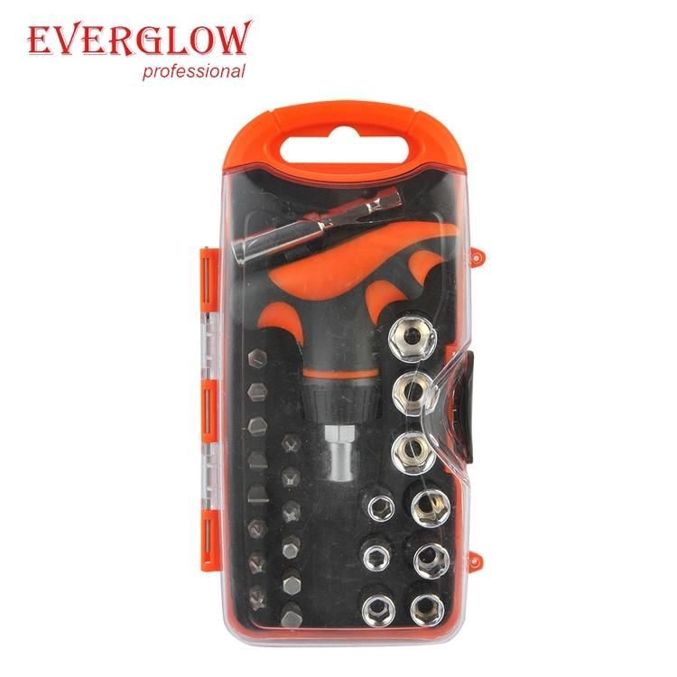 30PC Ratchet Screwdriver Set with Sockets