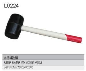 Rubber Hammer with Wooden Handle L0224