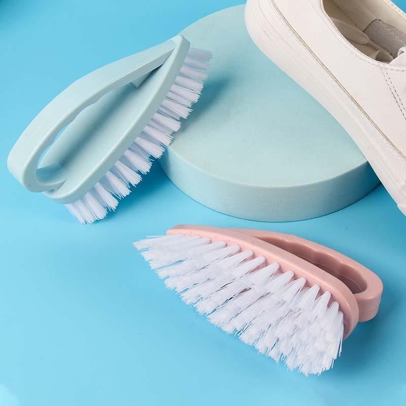 Plastic Clothes Washing Scrub Brush with Handle Small Cleaning Brush for Bathroom Shower Sink Carpet Floor