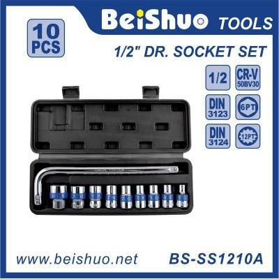 10 PCS 1/2&prime;&prime;dr. L-Type Wrench Socket Set with Plastic Box