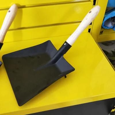 Multicolor Steel Shovel Spade Wooden Handle Garbage Shovel
