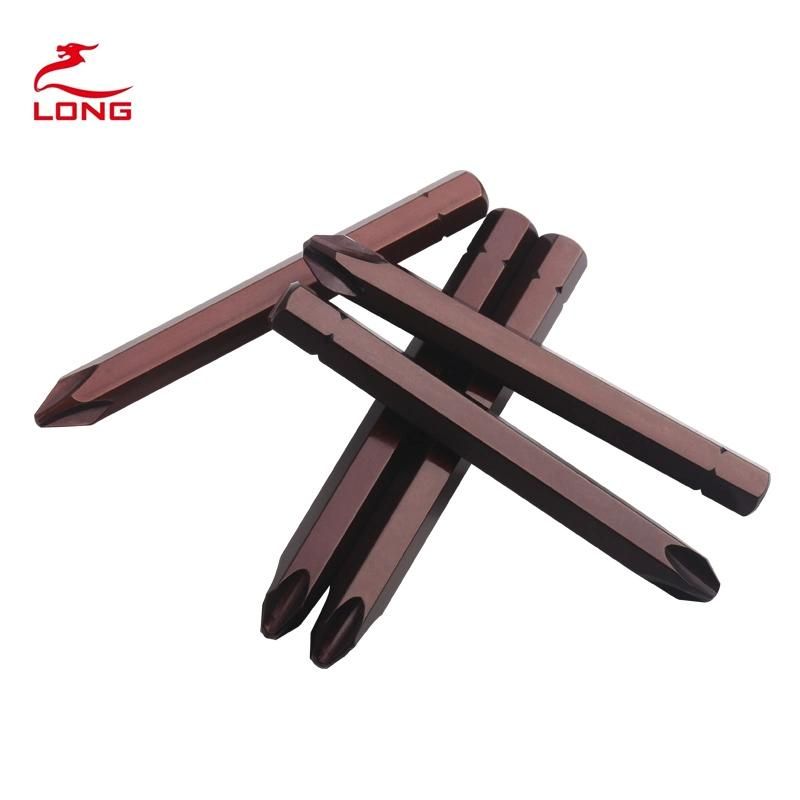 Impact Screwdriver Bits in Brown Finish Repair Hand Tools