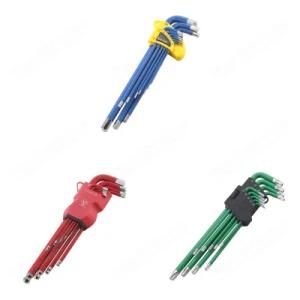 9PCS Extra Long Hex/Ball/Torx Key Set Spray Plastic Wrench for Hand Tools