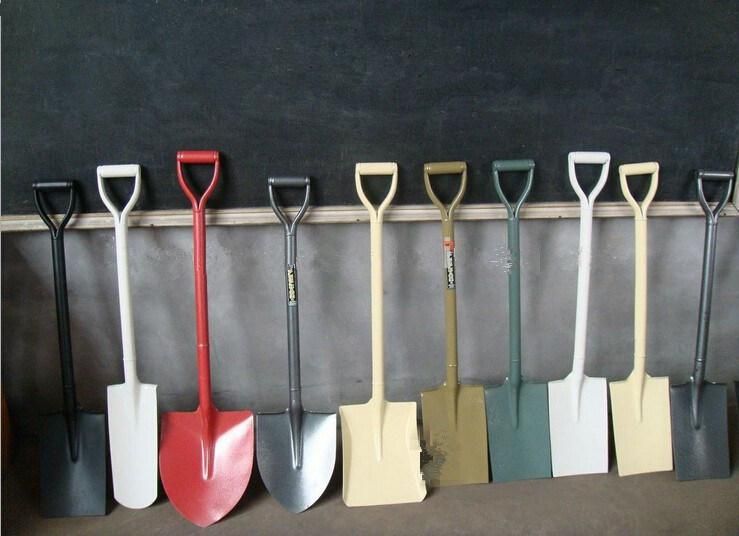 Two Colors High Quality Carbon Steel Handle Shovel