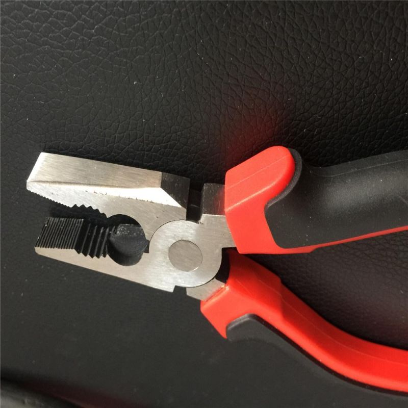 Combination Pliers with Red&Black Color Non-Slip Dandle