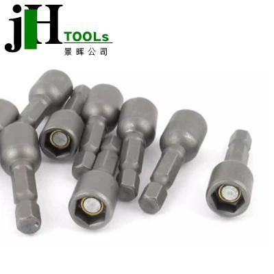 10 Piece Metric 1/4 Shank Magnetic Nut Setter Driver Socket Adapter Hex Drill Bit Set 6mm~24mm Impact Grade Nut Setters Adapter