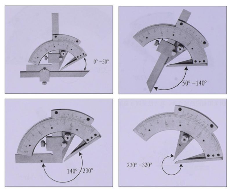 Universal Bevel Protractors Angle Measure Instrument