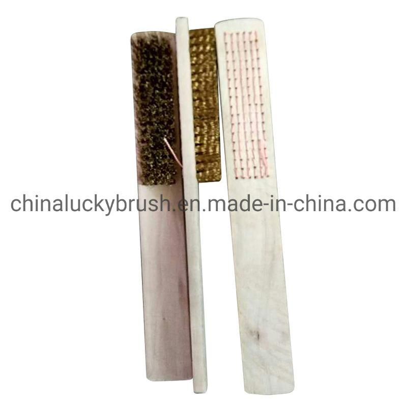 Brass Wire Wooden Handle Cleaning Brush (YY-084)