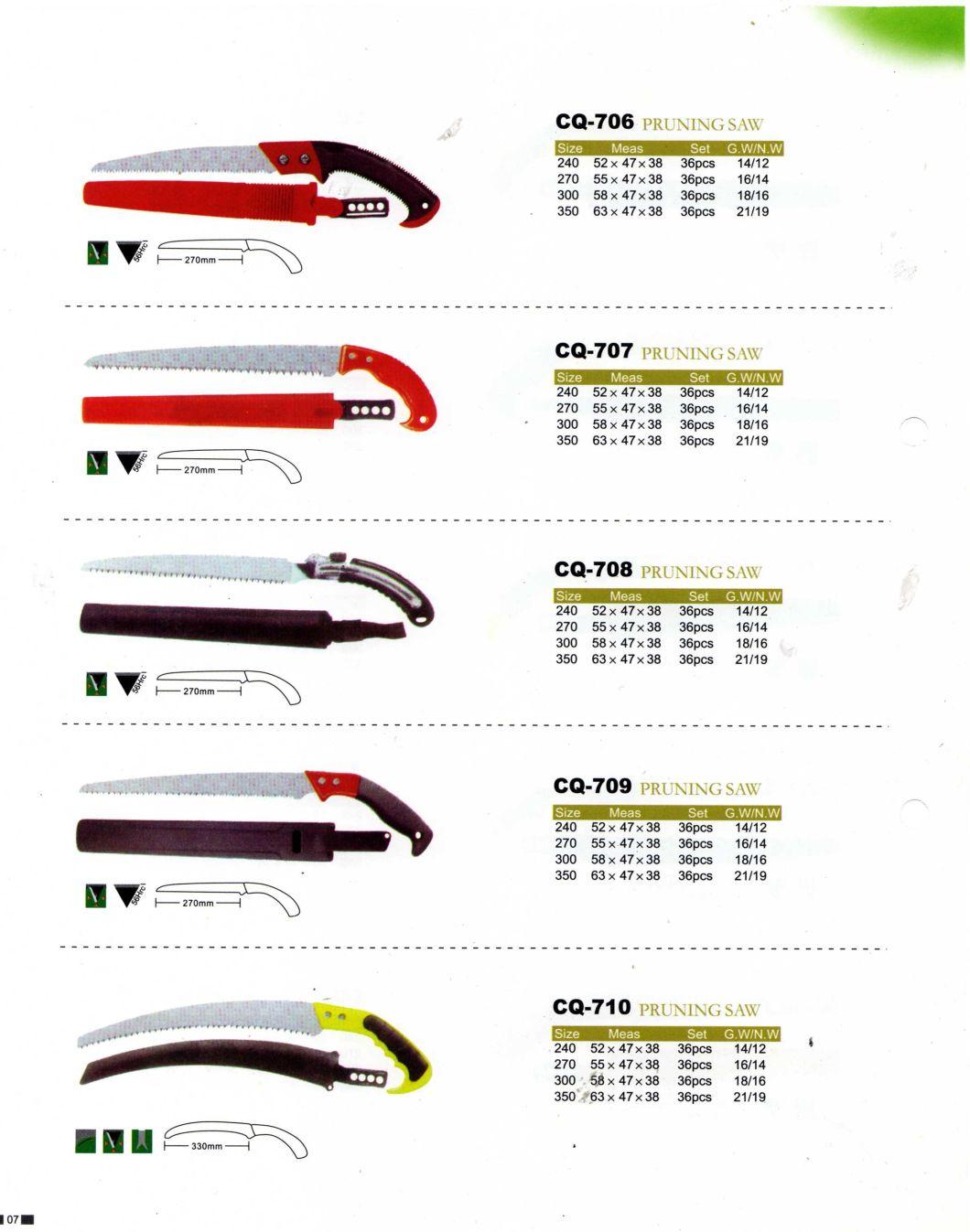 240mm 270mm 300mm 65mn Pruning Saw with Plastic Sheath