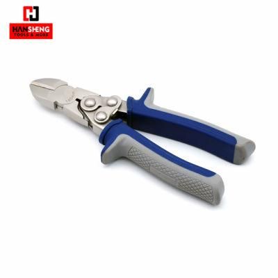 6&quot;, &quot;Double Joint Wire Pliers, Made of Cr-V, Polish, TPR Handles, Compound Labor-Saving Pliers, Compound Long Nose Pliers, Compound End Cutter Plier