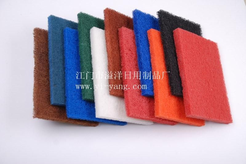 Nylon Scouring Pad Brush with Handle (6019)
