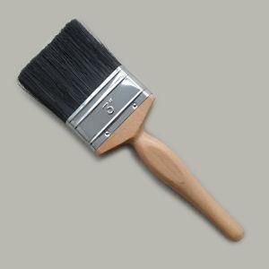 Black Bristle Paint Brush with Wooden Handle