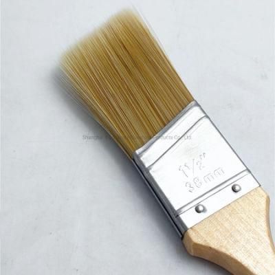 1.5inch Flat Paint Brushes Wooden Handle Painting Brush