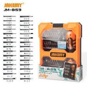 Jakemy Customized and Exporter 34 in 1 Portable Precision Plastic Handle Mini Screwdriver Set