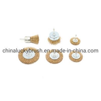 Crimped Wire Wheel Brush with Shaft (YY-856)