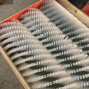 Industrial Rotary Soft Nylon Bristles Spiral Roller Brushes for Vegetables Washing