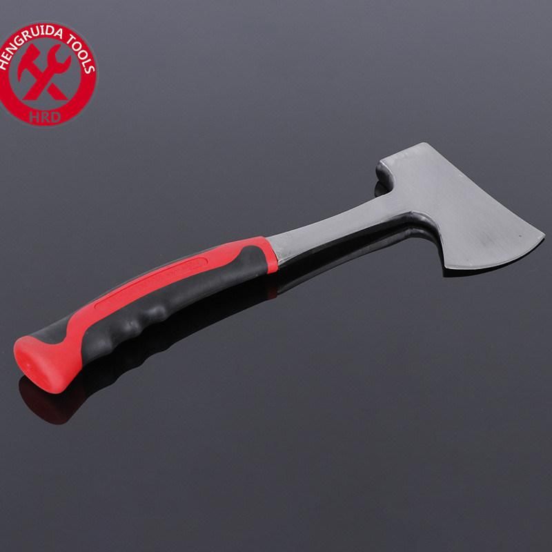 Two-Color Plastic Handle-Handed Axe Woodworking Harvested One-Piece Axe Multi-Purpose Outdoor Camping High Carbon Steel Axe