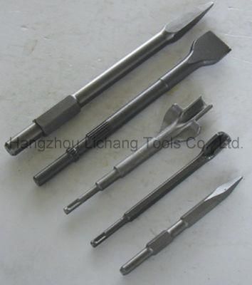 Flat and Point Chisel Match with Rotary Hammer Drill Used for Drilling Concrete