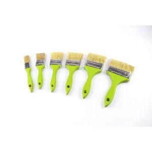 Different Sizes of Bristle Brush Wire Green Wooden Handle Paint Brush for Decoration