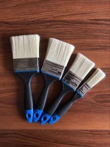 White Bristle Material Paint Brush with Rubber Handle