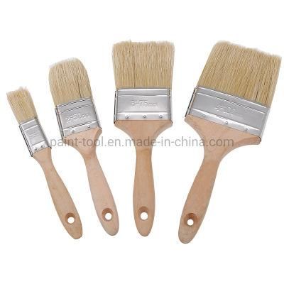 Brislte Hair Paint Brushes with Long Wooden Handle for Painters