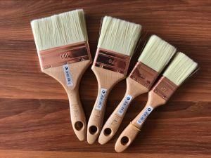 White Bristle Paint Brush with Wooden Handle