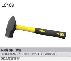 Cross Pein Hammer with Double Color Plastic-Coating Handle L0109