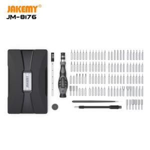 Jakemy Manufacturer 106 in 1 Professional Precision Tool Kit Plastic Handle Screwdriver Set Include 9 Sockets for Repair