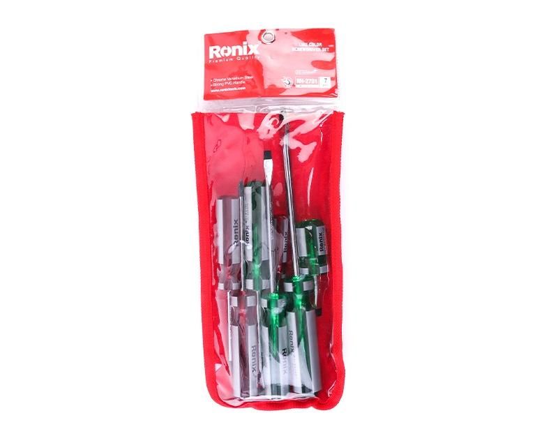 Ronix Hand Tool Set Model Rh-2701 Mini Portable 7PCS Colorline Precision Screwdriver Bit Set