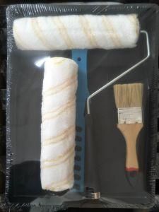 Microfiber Roller Brush Set with Paint Brush Stirrer Roller Cover