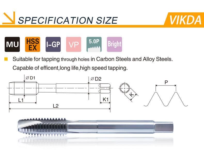 T2101 Straight Fluted Machine Tip Tap