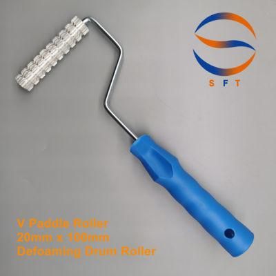 4 Inch Length Aluminium V Paddle Rollers Laminating Defoaming Rollers