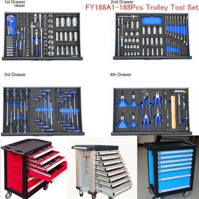 188PCS Professional Heavy Duty Tool Cabinet with Tools