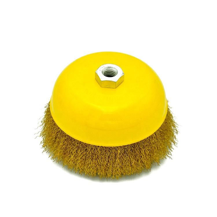 Factory Direct Sale Brass Wire Cup Brush for Rust Cleaning
