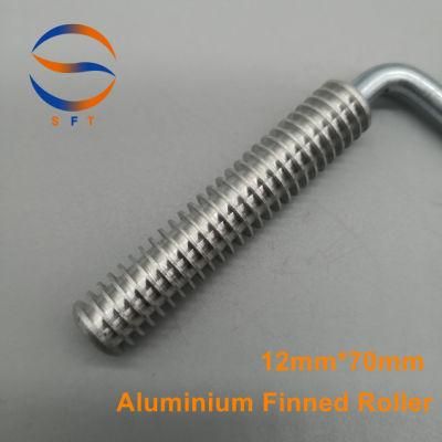 12mm 70mm Aluminium Finned Rollers FRP Tool for Laminating
