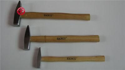 Machinist Hammer with Wooden Handle Carbon Steel Forged Head