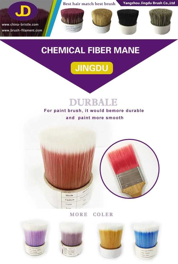 Plastic Bristles Solid White+Red Physical Tapered Synthetic Brush Filament
