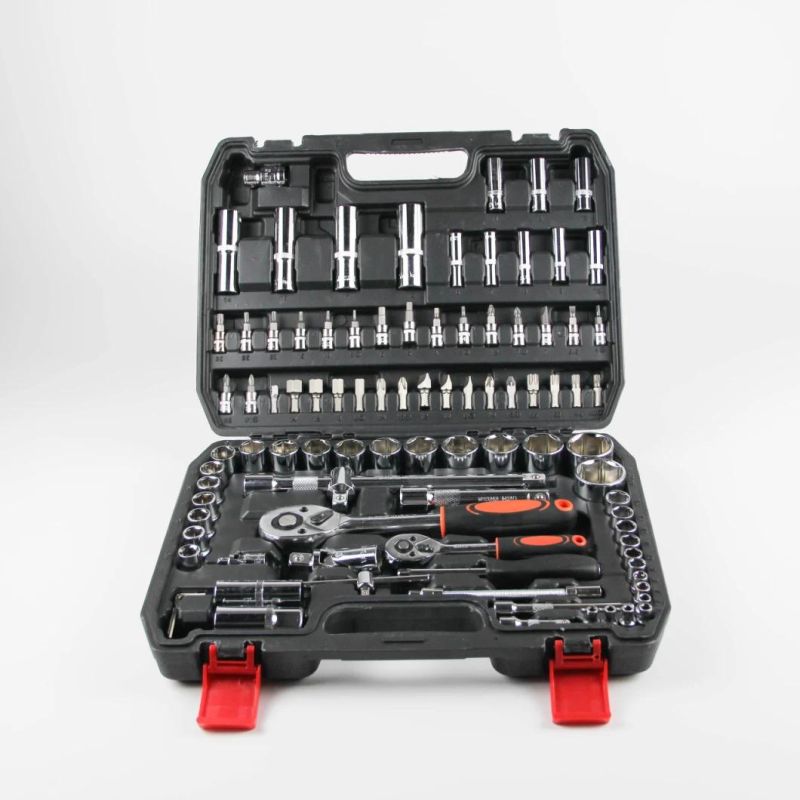 94PCS Cr-V Hand Tool Set Carbon Steel Socket Set Ratchet Wrench