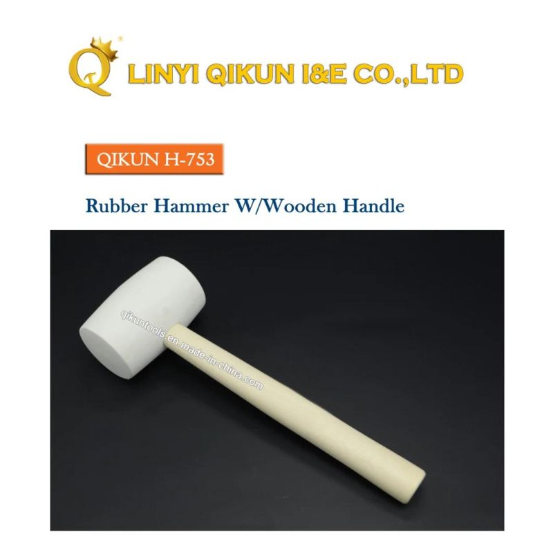 H-751 Construction Hardware Hand Tools Rubber Plastic Hammer with Rubber Coated Handle