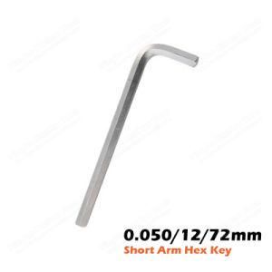 0.050/12/72mm Cr-V Short Arm Hex Key Wrench for Hand Tools Chromed