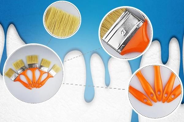 Factory Price Plastic Orange Handle Paint Brushes