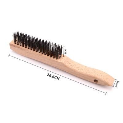 Hot Selling 4X16 Row American Style Steel Wire Brush with Wooden Handle